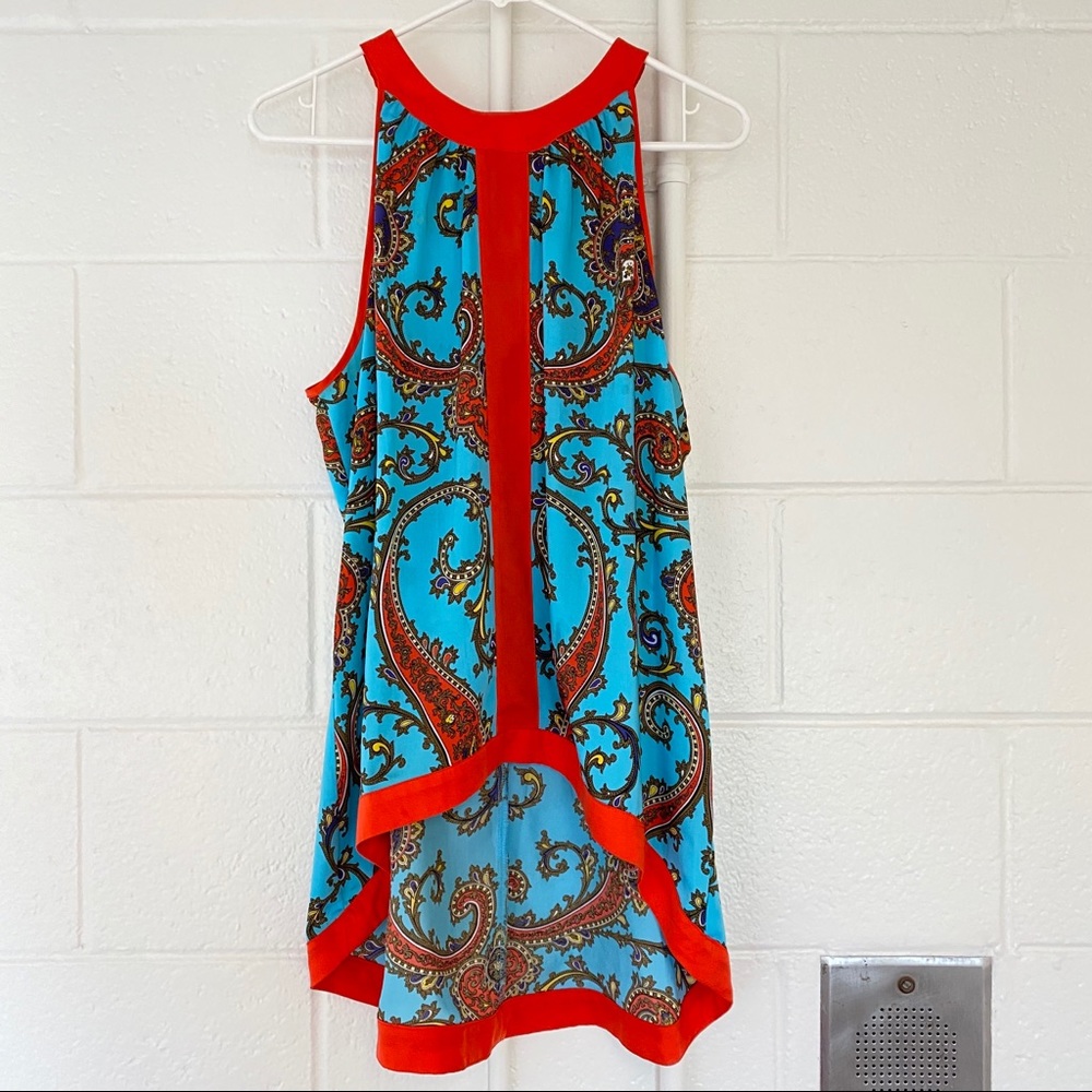 Nicole Miller Silk High Low Top